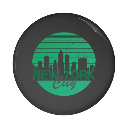 Discover New York City Skyline Pin Buttons