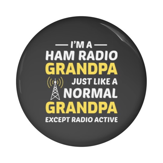 Discover Amateur Ham Radio Grandpa Fathers day Gift Pin Buttons
