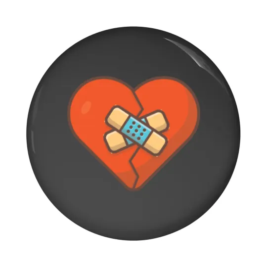 Discover Broken Heart Pin Buttons