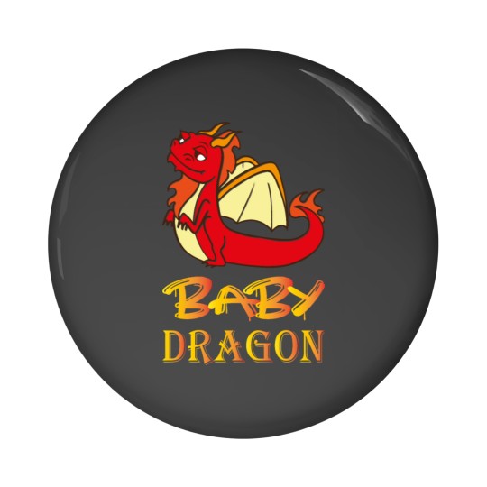 Discover Baby Dragon Illustration Graphic Dragon And Funny Pin Buttons