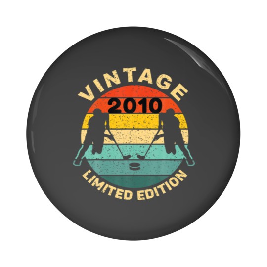 Discover Ice Hockey Vintage 2010 Bday 12Th Birthday Hockey Pin Buttons