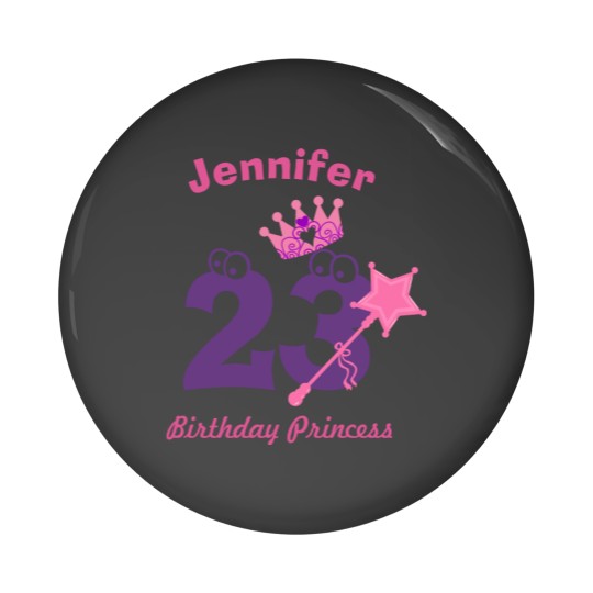 Discover Birthday Girl Custom Name Age Pin Buttons