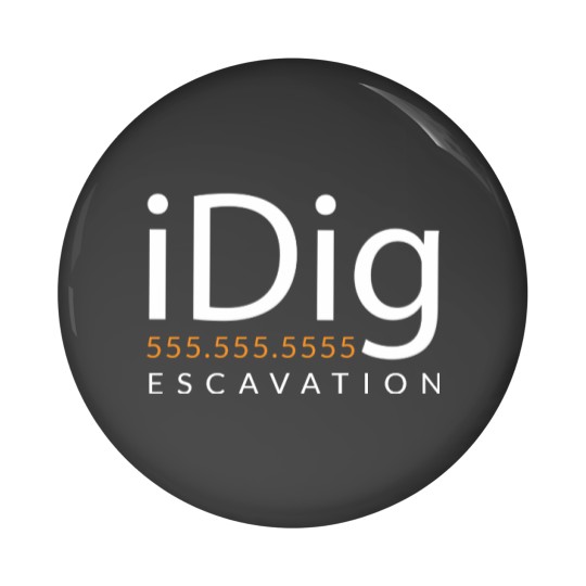 Discover iDIG. Excavator. Backhoe Operator. Gift and Merch Pin Buttons