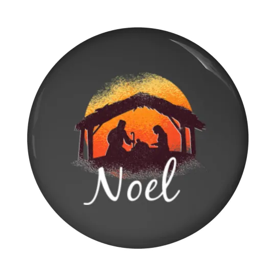 Discover Noel - Christmas Advent Nativity Scene North Star Pin Buttons