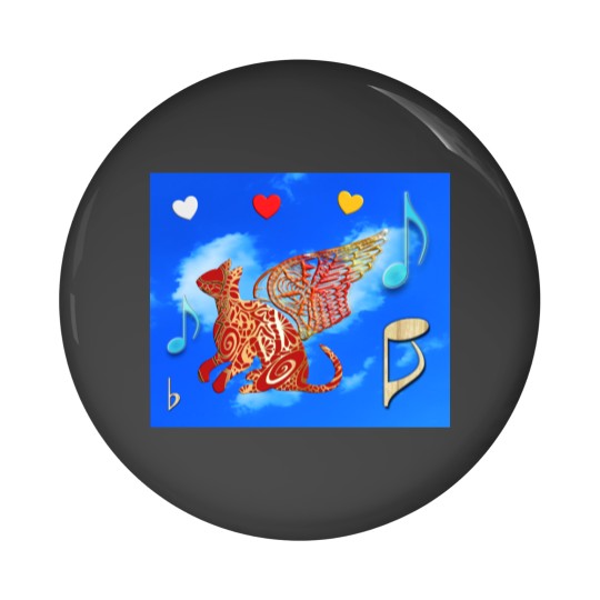 Discover Life is easier with My Magic Cat of Angels. Pin Buttons
