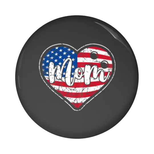 Discover Womens Distressed American Flag Heart Bowling Pin Buttons