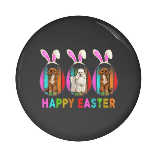 Discover Happy Easter Cute Bunny POODLE Dog Lover Pin Buttons