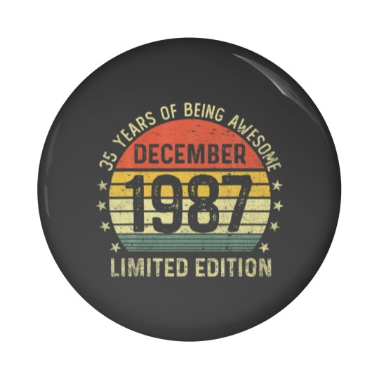 Discover 35 Years Of Being Awesome Funny 35Th Birthday Pin Buttons
