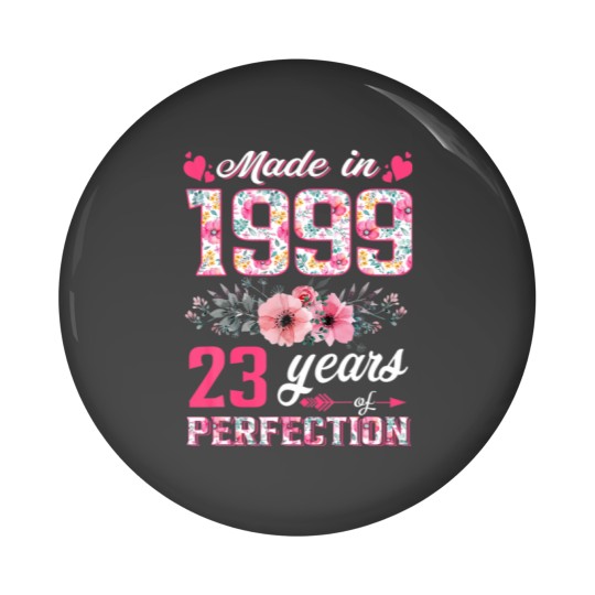 Discover Womens Made In 1999 Floral 23 Year Old 23Rd Birthd Pin Buttons