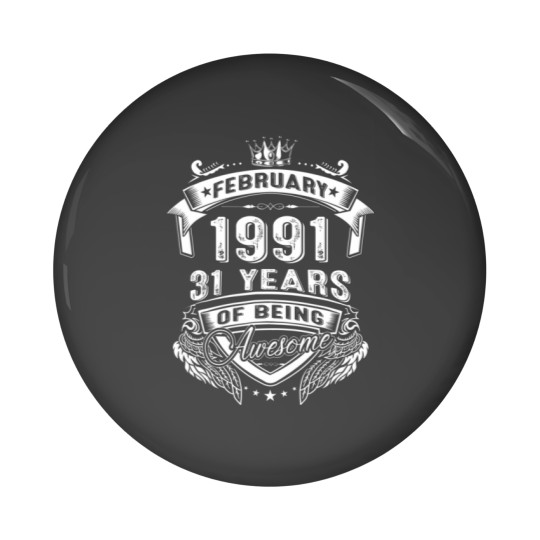 Discover February 1991 31 Years Of Being Awesome Limited Ed Pin Buttons