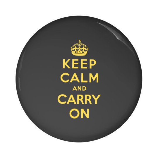 Discover keep calm and carry on Original Pin Buttons