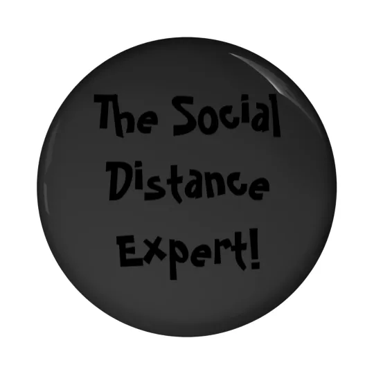 Discover The Social Distance Expert Pin Buttons
