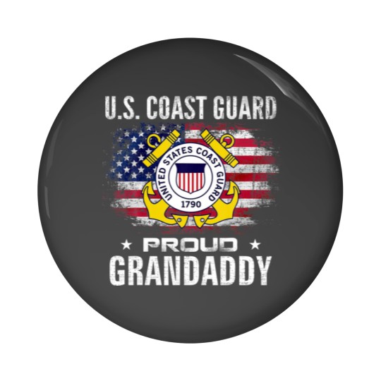 Discover U.S Coast Guard Proud Grandaddy With American Flag Pin Buttons