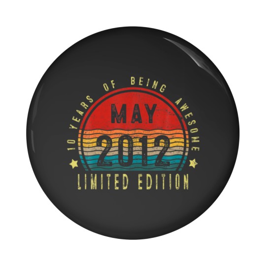 Discover May 2012 10 Year Old Gifts Limited Edition 10Th Bi Pin Buttons