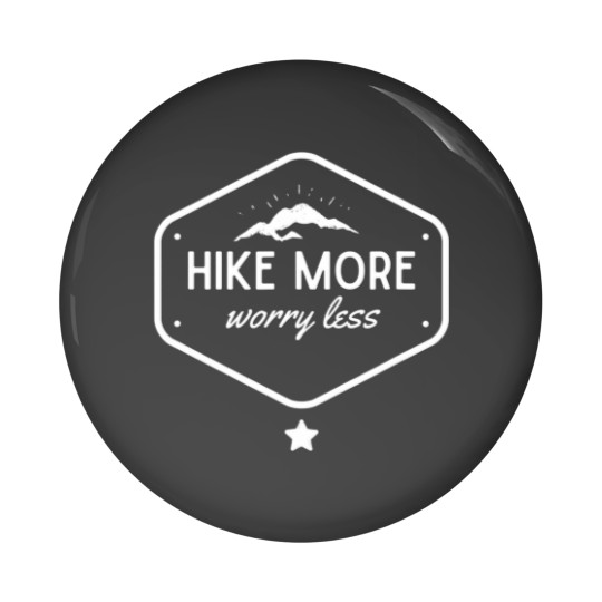 Discover Funny Vintage Hike More Worry Less - Love Hiking Pin Buttons