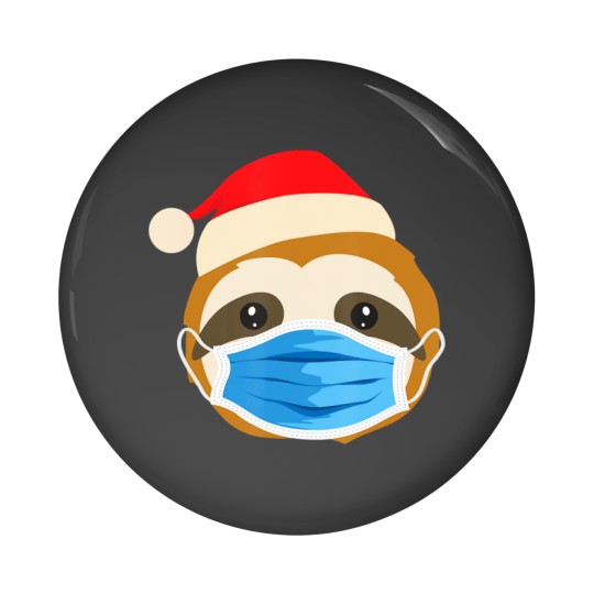 Discover Sloth Wearing Face Mask Pajamas Christmas Gifts Pin Buttons