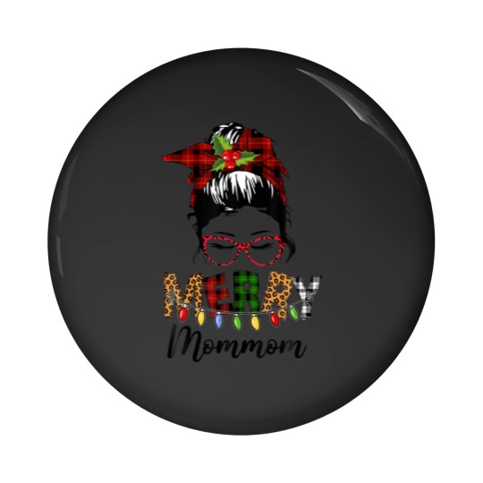 Discover Red Plaid Mommom Messy Bun Ladies Christmas Pajama Pin Buttons