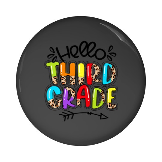 Discover Leopard Hello 3Rd Grade Teacher Life Student Back Pin Buttons