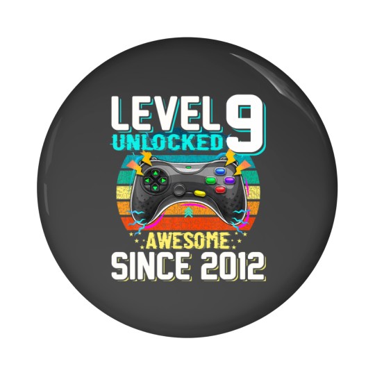 Discover Awesome 2012 Level 9 Unlocked Video Game 9 Years O Pin Buttons