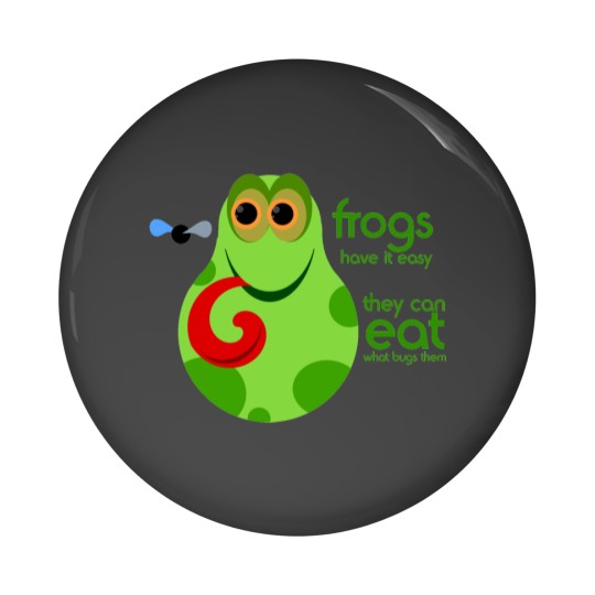 Discover Funny Frog Quote Pin Buttons