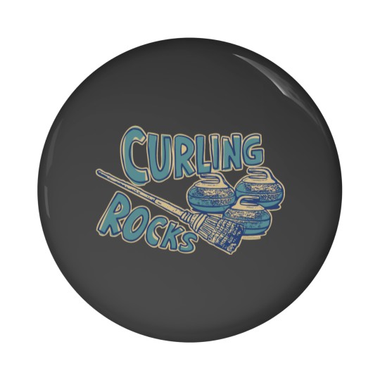Discover Vintage Curling Rocks Pin Buttons