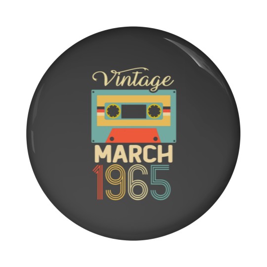 Discover Vintage March 1965 55th Birthday 55 Year Gift Pin Buttons