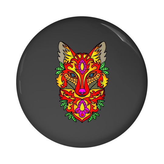 Discover Fox boho abstract art Pin Buttons