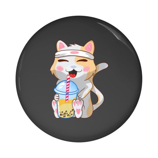 Discover Cute Cat ,Funny, Boba Bubble Tea, Anime, Japanese Pin Buttons