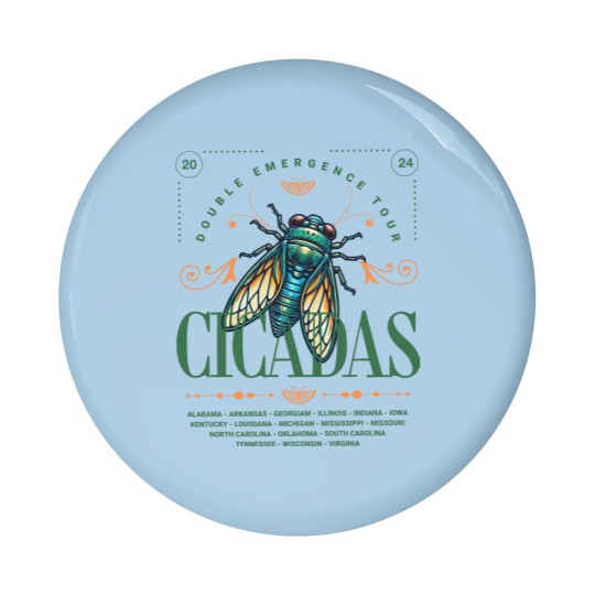 Discover Cicada 2024 Summer Tour  Pin Buttons, Funny Double Emergence Unisex Cicada Pin Buttons