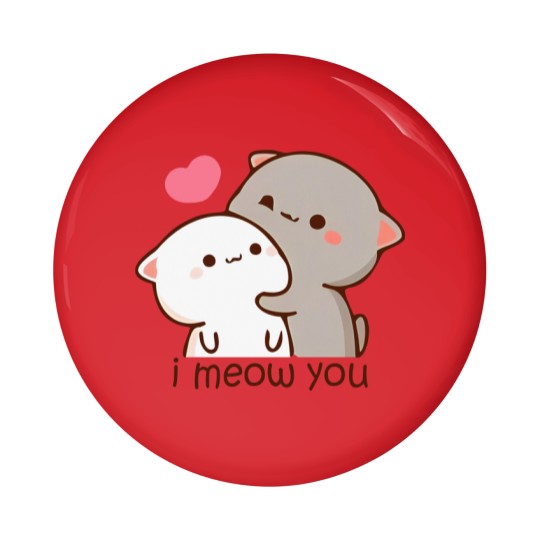 Discover Peach and goma mochi cat Pin Buttons