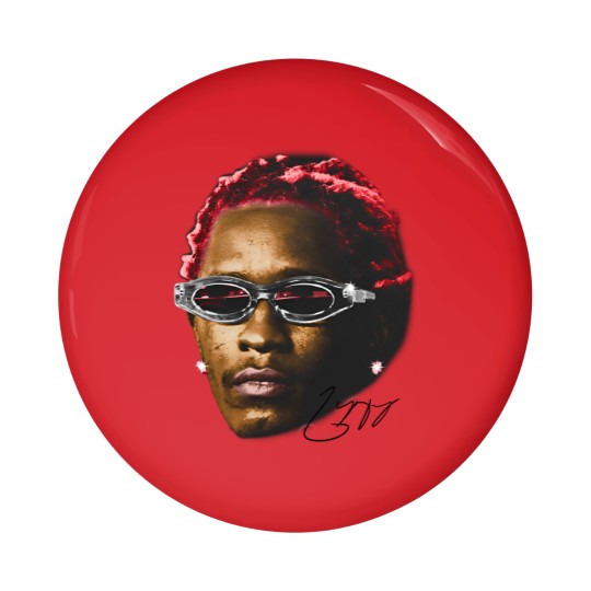 Discover YOUNG THUG Pin Buttons | Rap Pin Buttons Concert Merch Kanye Thugger Slime Season | White Red Rare Hip Hop Graphic Print |