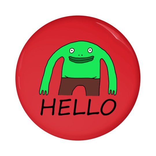 Discover Smiling friends Mr Frog sticker Sticker Pin Buttons