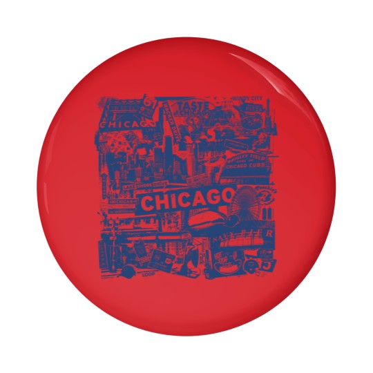 Discover Chicago Windy City Vacation Pin Buttons