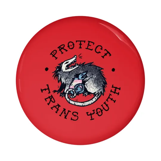 Discover Protect Trans Youth Possum Support Trangender LGBT Pride Pin Buttons