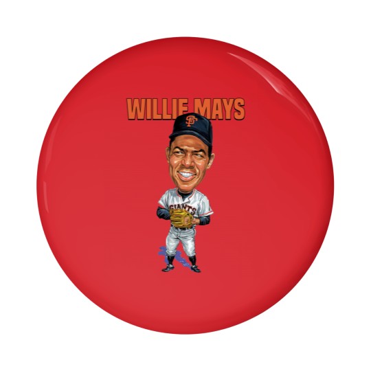 Discover Willie Mays Baseball Caricature Vintage Essential Pin Buttons