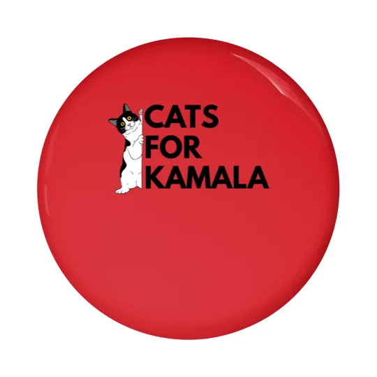 Discover Cats for Kamala Progressive 2024 Election Pin Buttons; Pro Harris 2024 Political Pin Buttons