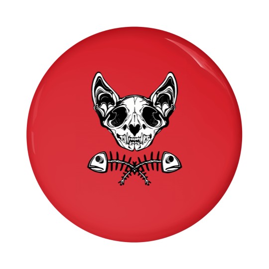 Discover Cat Skull Skeleton Halloween Costume Skull Cat Pin Buttons