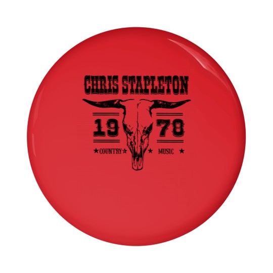 Discover Chris Stapleton ESTD 1978 Pin Buttons, Chris Stapleton Bullhead