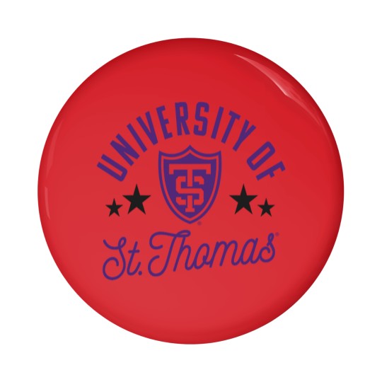 Discover University of St Thomas Tommies Logo Raglan Base Pin Buttons