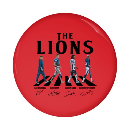 Discover Lions Walking Abbey Road Signatures Football Pin Buttons