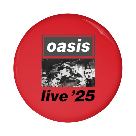 Discover Oasis Live 2025 World Tour  Unisex Pin Buttons Oasis Band Pin Buttons