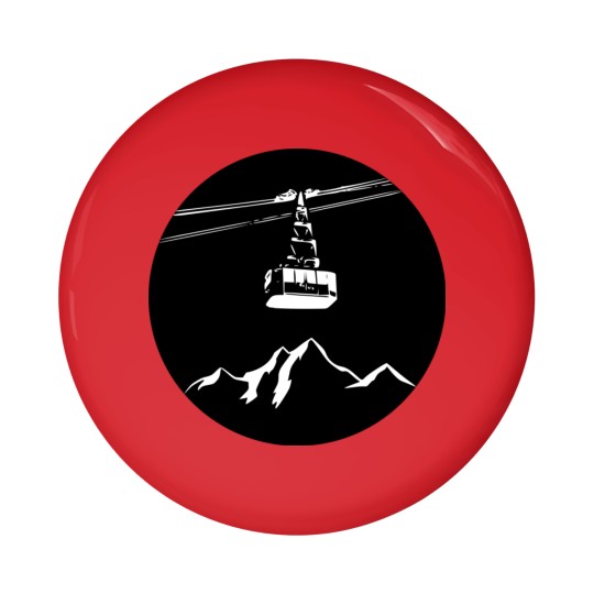 Discover Mountain with gondola white Pin Buttons