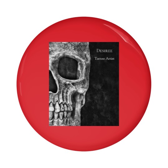 Discover Gothic Skull Head Black And White Tattoo Shop Pin Buttons