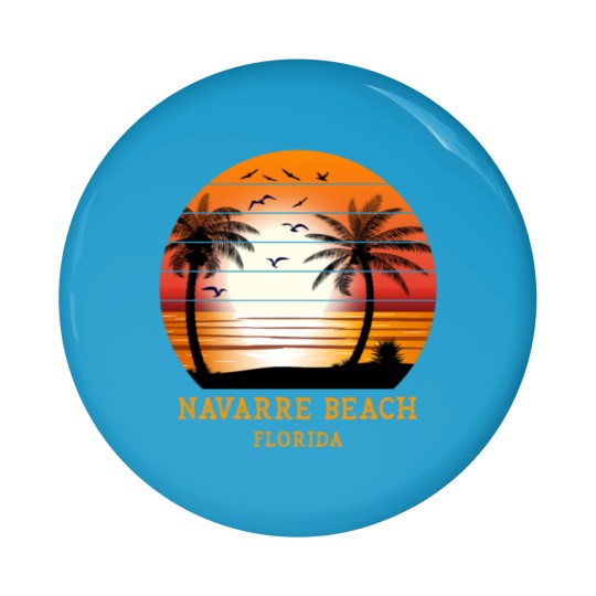 Discover Navarre Beach Florida Vintage Sunset Retro Summer Pin Buttons