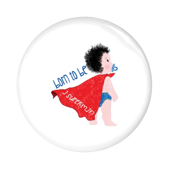 Discover Cute preschool “Born to be a Superman’ Pin Buttons