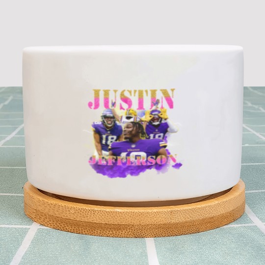 Discover Justin Jefferson Unisex Plant Pots, Football Plant Pots