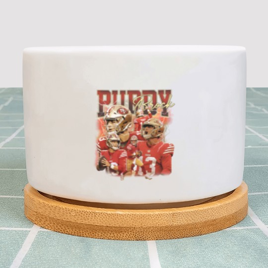 Discover Brock Purdy San Francisco Football Plant Pots, Football Plant Pots Christmas Gift