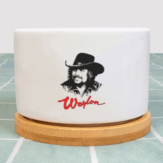 Discover Waylon Jennings Outlaw Movement In Country Music Unisex Plant Pots, The Waylors the house band Plant Pots