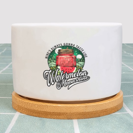 Discover Watermelon Moonshine Retro Country Music Plant Pots