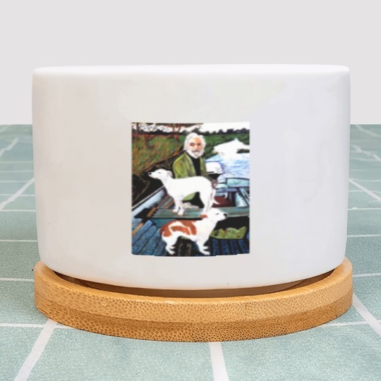 Discover Goodfellas Painting Old Man with Dog Plant Pots